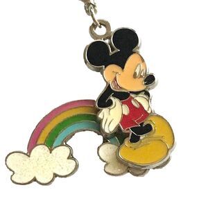 Vintage Mickey Mouse Rainbow Clip On Charm LGBT Gay Pride Month Zipper Pull